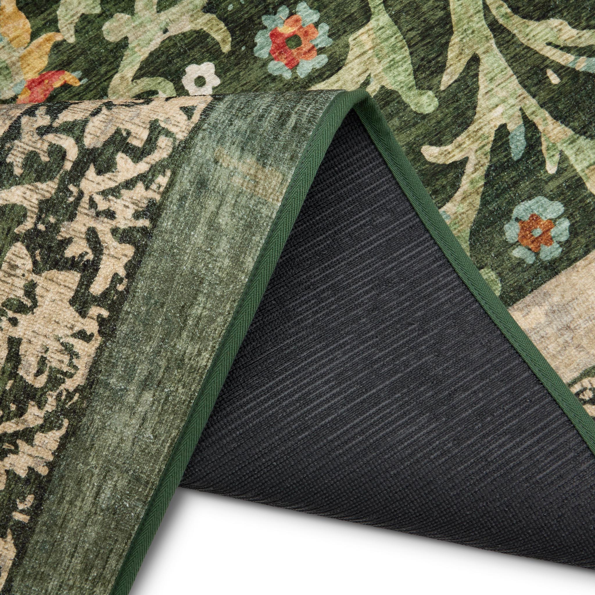 Country Paisley Green Eco-Washable Runner - Image 3