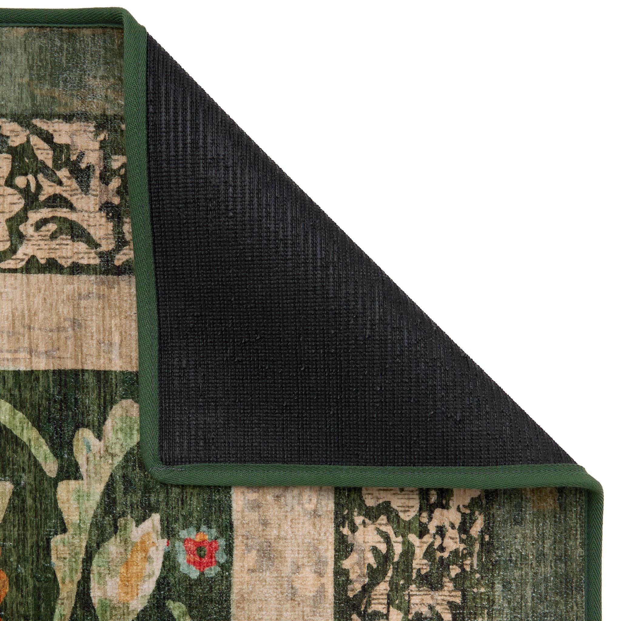 Country Paisley Green Eco-Washable Runner - Image 4