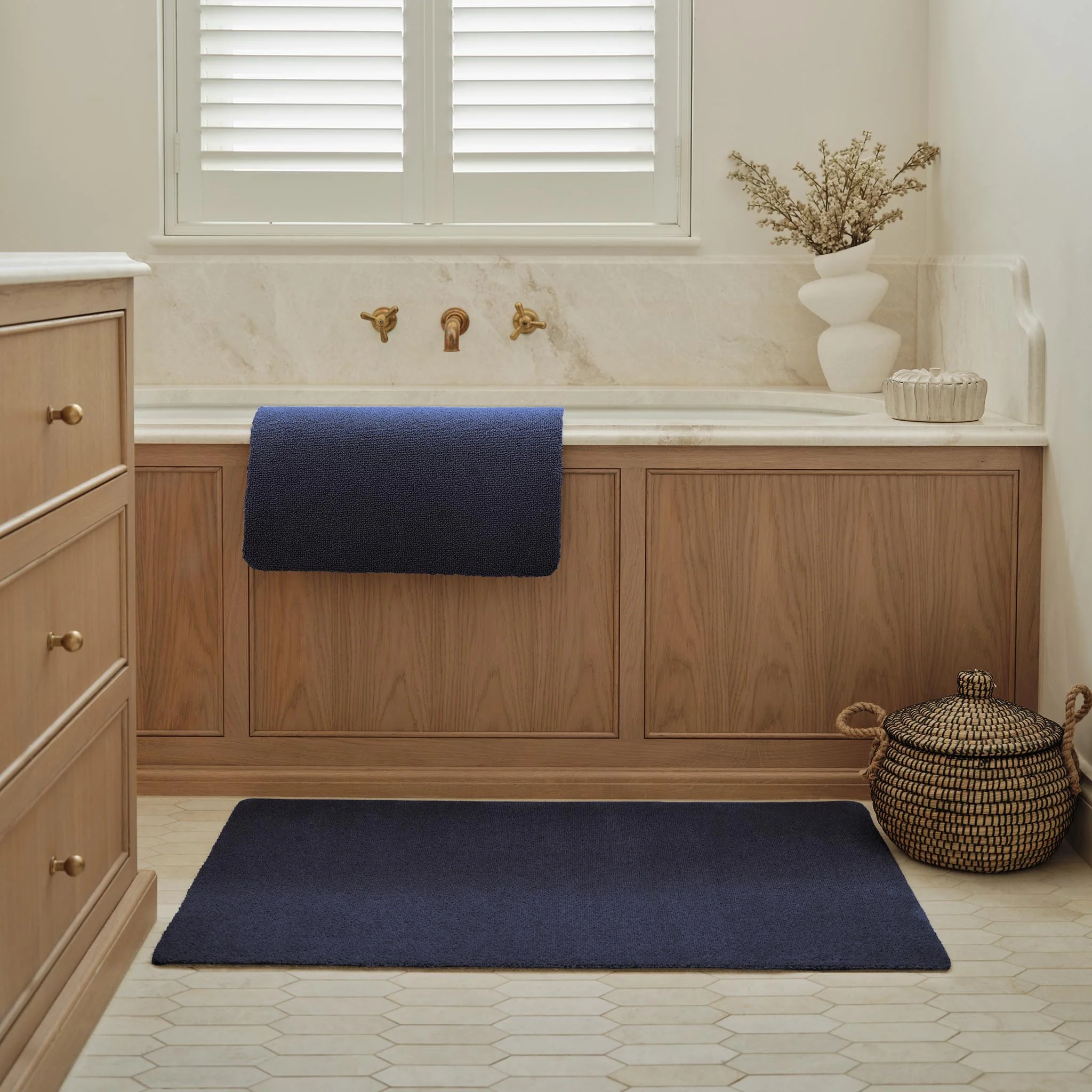 Sense French Navy Bath Mat - Image 4